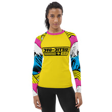 Womens Long Sleeve BJJ Rash Guard - Jiu-Jitsu 018 - Mt Fuji - 001 Exclusive Jiu-Jitsu Long Sleeve Mt Fuji Rash Guard Womens