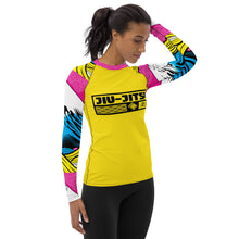 Womens Long Sleeve BJJ Rash Guard - Jiu-Jitsu 018 - Mt Fuji - 001 Exclusive Jiu-Jitsu Long Sleeve Mt Fuji Rash Guard Womens