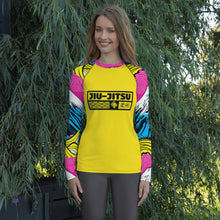 Womens Long Sleeve BJJ Rash Guard - Jiu-Jitsu 018 - Mt Fuji - 001 Exclusive Jiu-Jitsu Long Sleeve Mt Fuji Rash Guard Womens