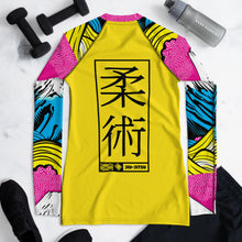 Womens Long Sleeve BJJ Rash Guard - Jiu-Jitsu 018 - Mt Fuji - 001 Exclusive Jiu-Jitsu Long Sleeve Mt Fuji Rash Guard Womens
