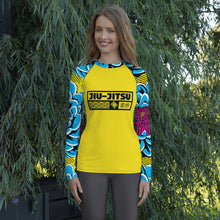 Womens Long Sleeve BJJ Rash Guard - Jiu-Jitsu 019 - Dahlia 002 Dahlia Exclusive Jiu-Jitsu Long Sleeve Rash Guard Womens