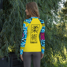 Womens Long Sleeve BJJ Rash Guard - Jiu-Jitsu 019 - Dahlia 002 Dahlia Exclusive Jiu-Jitsu Long Sleeve Rash Guard Womens