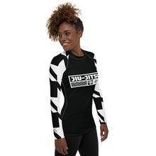 Womens Long Sleeve BJJ Rash Guard - Jiu-Jitsu 022 - Houndstooth 002 Noir Exclusive Houndstooth Jiu-Jitsu Long Sleeve Rash Guard Womens
