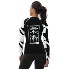 Womens Long Sleeve BJJ Rash Guard - Jiu-Jitsu 022 - Houndstooth 002 Noir Exclusive Houndstooth Jiu-Jitsu Long Sleeve Rash Guard Womens