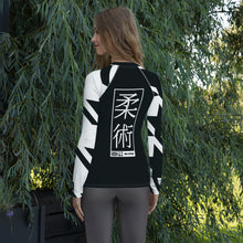 Womens Long Sleeve BJJ Rash Guard - Jiu-Jitsu 022 - Houndstooth 002 Noir Exclusive Houndstooth Jiu-Jitsu Long Sleeve Rash Guard Womens