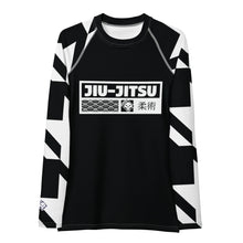 Womens Long Sleeve BJJ Rash Guard - Jiu-Jitsu 022 - Houndstooth 002 Noir Exclusive Houndstooth Jiu-Jitsu Long Sleeve Rash Guard Womens