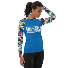Womens Long Sleeve BJJ Rash Guard - Jiu-Jitsu 024 - The Great Wave Off Kanagawa 001 Exclusive Great Wave Jiu-Jitsu Kanagawa Long Sleeve Rash Guard Womens