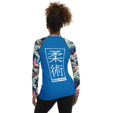 Womens Long Sleeve BJJ Rash Guard - Jiu-Jitsu 024 - The Great Wave Off Kanagawa 001 Exclusive Great Wave Jiu-Jitsu Kanagawa Long Sleeve Rash Guard Womens