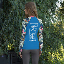 Womens Long Sleeve BJJ Rash Guard - Jiu-Jitsu 024 - The Great Wave Off Kanagawa 001 Exclusive Great Wave Jiu-Jitsu Kanagawa Long Sleeve Rash Guard Womens