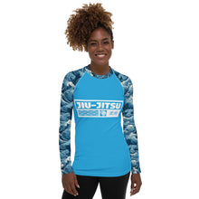 Womens Long Sleeve BJJ Rash Guard - Jiu-Jitsu 025 - Tempest 003 Exclusive Great Wave Jiu-Jitsu Kanagawa Long Sleeve Rash Guard Womens