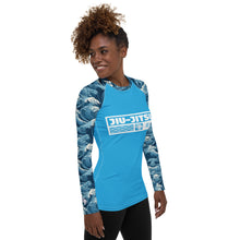 Womens Long Sleeve BJJ Rash Guard - Jiu-Jitsu 025 - Tempest 003 Exclusive Great Wave Jiu-Jitsu Kanagawa Long Sleeve Rash Guard Womens