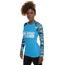 Womens Long Sleeve BJJ Rash Guard - Jiu-Jitsu 025 - Tempest 003 Exclusive Great Wave Jiu-Jitsu Kanagawa Long Sleeve Rash Guard Womens