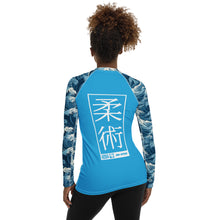 Womens Long Sleeve BJJ Rash Guard - Jiu-Jitsu 025 - Tempest 003 Exclusive Great Wave Jiu-Jitsu Kanagawa Long Sleeve Rash Guard Womens