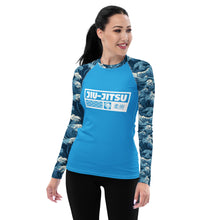 Womens Long Sleeve BJJ Rash Guard - Jiu-Jitsu 025 - Tempest 003 Exclusive Great Wave Jiu-Jitsu Kanagawa Long Sleeve Rash Guard Womens
