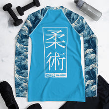 Womens Long Sleeve BJJ Rash Guard - Jiu-Jitsu 025 - Tempest 003 Exclusive Great Wave Jiu-Jitsu Kanagawa Long Sleeve Rash Guard Womens