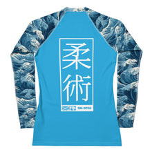 Womens Long Sleeve BJJ Rash Guard - Jiu-Jitsu 025 - Tempest 003 Exclusive Great Wave Jiu-Jitsu Kanagawa Long Sleeve Rash Guard Womens
