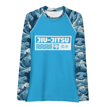 Womens Long Sleeve BJJ Rash Guard - Jiu-Jitsu 025 - Tempest 003 Exclusive Great Wave Jiu-Jitsu Kanagawa Long Sleeve Rash Guard Womens