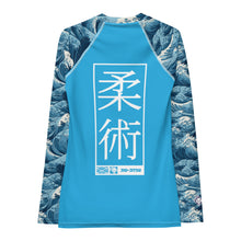 Womens Long Sleeve BJJ Rash Guard - Jiu-Jitsu 025 - Tempest 003 Exclusive Great Wave Jiu-Jitsu Kanagawa Long Sleeve Rash Guard Womens