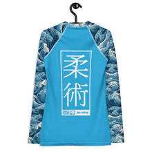 Womens Long Sleeve BJJ Rash Guard - Jiu-Jitsu 025 - Tempest 003 Exclusive Great Wave Jiu-Jitsu Kanagawa Long Sleeve Rash Guard Womens