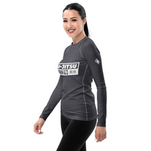 Womens Long Sleeve BJJ Rash Guard - Jiu-Jitsu 027 - Charcoal Exclusive Jiu-Jitsu Long Sleeve Rash Guard Womens