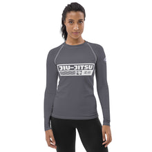 Womens Long Sleeve BJJ Rash Guard - Jiu-Jitsu 027 - Charcoal Exclusive Jiu-Jitsu Long Sleeve Rash Guard Womens