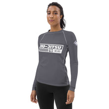 Womens Long Sleeve BJJ Rash Guard - Jiu-Jitsu 027 - Charcoal Exclusive Jiu-Jitsu Long Sleeve Rash Guard Womens