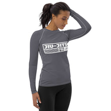 Womens Long Sleeve BJJ Rash Guard - Jiu-Jitsu 027 - Charcoal Exclusive Jiu-Jitsu Long Sleeve Rash Guard Womens