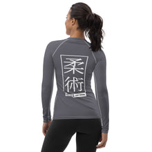 Womens Long Sleeve BJJ Rash Guard - Jiu-Jitsu 027 - Charcoal Exclusive Jiu-Jitsu Long Sleeve Rash Guard Womens