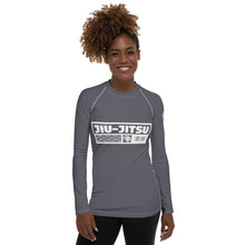 Womens Long Sleeve BJJ Rash Guard - Jiu-Jitsu 027 - Charcoal Exclusive Jiu-Jitsu Long Sleeve Rash Guard Womens