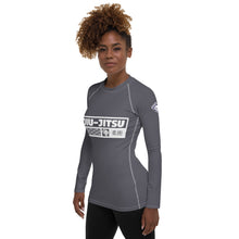 Womens Long Sleeve BJJ Rash Guard - Jiu-Jitsu 027 - Charcoal Exclusive Jiu-Jitsu Long Sleeve Rash Guard Womens