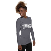 Womens Long Sleeve BJJ Rash Guard - Jiu-Jitsu 027 - Charcoal Exclusive Jiu-Jitsu Long Sleeve Rash Guard Womens