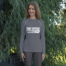 Womens Long Sleeve BJJ Rash Guard - Jiu-Jitsu 027 - Charcoal Exclusive Jiu-Jitsu Long Sleeve Rash Guard Womens