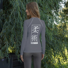 Womens Long Sleeve BJJ Rash Guard - Jiu-Jitsu 027 - Charcoal Exclusive Jiu-Jitsu Long Sleeve Rash Guard Womens