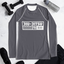 Womens Long Sleeve BJJ Rash Guard - Jiu-Jitsu 027 - Charcoal Exclusive Jiu-Jitsu Long Sleeve Rash Guard Womens