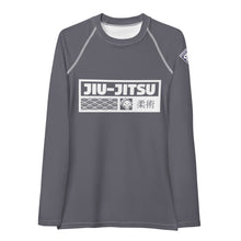 Womens Long Sleeve BJJ Rash Guard - Jiu-Jitsu 027 - Charcoal Exclusive Jiu-Jitsu Long Sleeve Rash Guard Womens