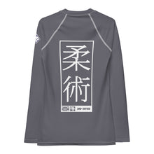 Womens Long Sleeve BJJ Rash Guard - Jiu-Jitsu 027 - Charcoal Exclusive Jiu-Jitsu Long Sleeve Rash Guard Womens