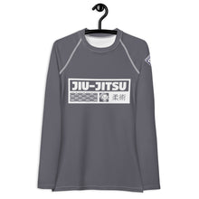 Womens Long Sleeve BJJ Rash Guard - Jiu-Jitsu 027 - Charcoal Exclusive Jiu-Jitsu Long Sleeve Rash Guard Womens