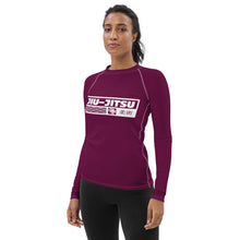 Womens Long Sleeve BJJ Rash Guard - Jiu-Jitsu 013 - Tyrian Purple BJJ Exclusive Jiu-Jitsu Long Sleeve Rash Guard Womens