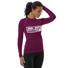 Womens Long Sleeve BJJ Rash Guard - Jiu-Jitsu 013 - Tyrian Purple BJJ Exclusive Jiu-Jitsu Long Sleeve Rash Guard Womens