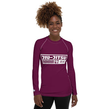 Womens Long Sleeve BJJ Rash Guard - Jiu-Jitsu 013 - Tyrian Purple BJJ Exclusive Jiu-Jitsu Long Sleeve Rash Guard Womens