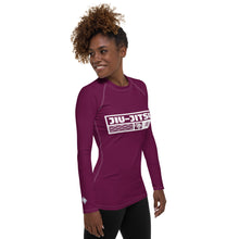 Womens Long Sleeve BJJ Rash Guard - Jiu-Jitsu 013 - Tyrian Purple BJJ Exclusive Jiu-Jitsu Long Sleeve Rash Guard Womens