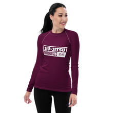 Womens Long Sleeve BJJ Rash Guard - Jiu-Jitsu 013 - Tyrian Purple BJJ Exclusive Jiu-Jitsu Long Sleeve Rash Guard Womens