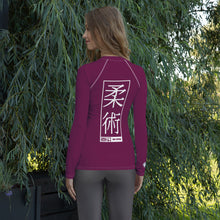 Womens Long Sleeve BJJ Rash Guard - Jiu-Jitsu 013 - Tyrian Purple BJJ Exclusive Jiu-Jitsu Long Sleeve Rash Guard Womens