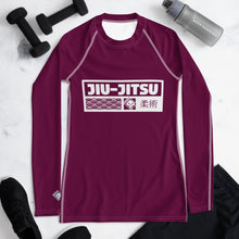 Womens Long Sleeve BJJ Rash Guard - Jiu-Jitsu 013 - Tyrian Purple BJJ Exclusive Jiu-Jitsu Long Sleeve Rash Guard Womens