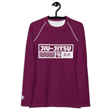 Womens Long Sleeve BJJ Rash Guard - Jiu-Jitsu 013 - Tyrian Purple BJJ Exclusive Jiu-Jitsu Long Sleeve Rash Guard Womens