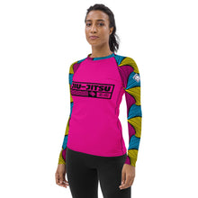 Women's Long Sleeve No Gi BJJ Rash Guard - Ankara Wax Print Rash Guard 002 Exclusive Long Sleeve Rash Guards Rashguard Womens