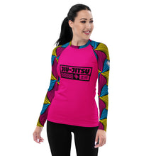 Women's Long Sleeve No Gi BJJ Rash Guard - Ankara Wax Print Rash Guard 002 Exclusive Long Sleeve Rash Guards Rashguard Womens