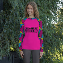 Women's Long Sleeve No Gi BJJ Rash Guard - Ankara Wax Print Rash Guard 002 Exclusive Long Sleeve Rash Guards Rashguard Womens