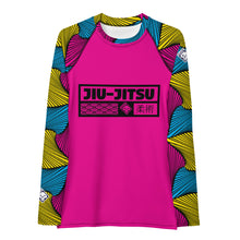 Women's Long Sleeve No Gi BJJ Rash Guard - Ankara Wax Print Rash Guard 002 Exclusive Long Sleeve Rash Guards Rashguard Womens