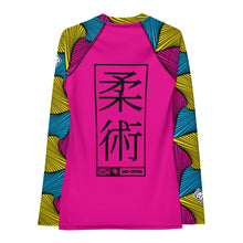 Women's Long Sleeve No Gi BJJ Rash Guard - Ankara Wax Print Rash Guard 002 Exclusive Long Sleeve Rash Guards Rashguard Womens